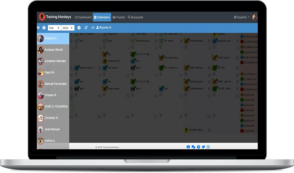 Training Monkeys | Calendar as Trainer on MacBook